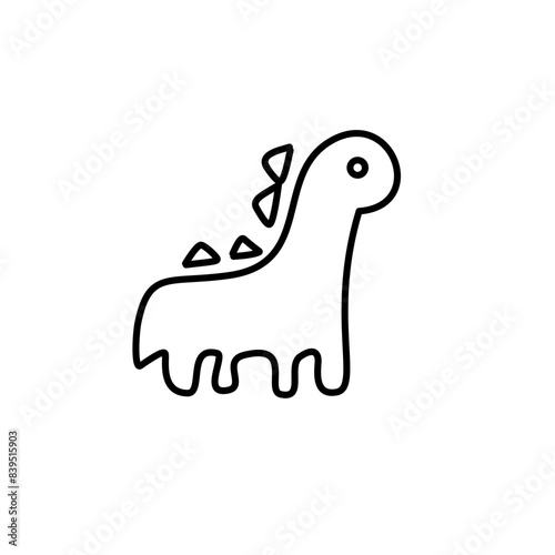 Dinosaur Thin Line Icon
