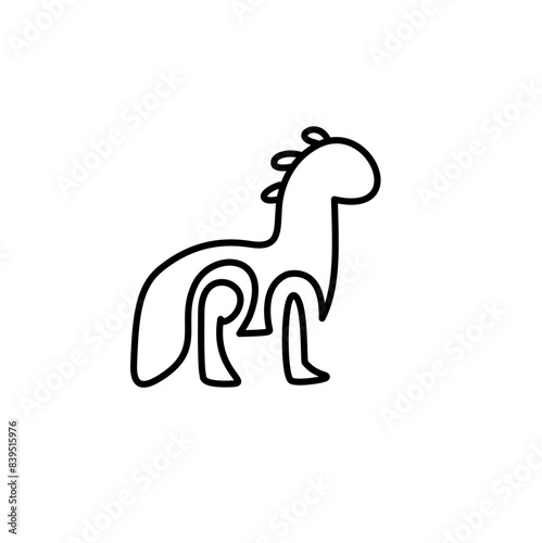 Dinosaur Thin Line Icon