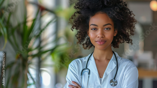 Doctor with Confidence and Professionalism in Her Work Environment