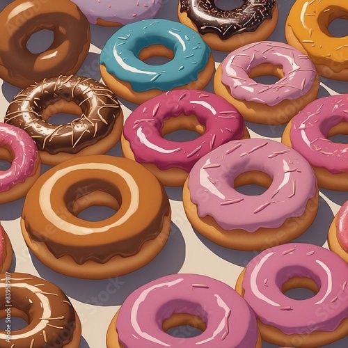 Donut. Generative AI Technologie photo