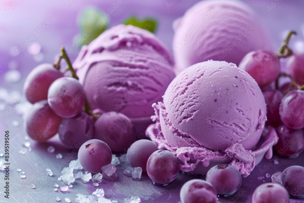 Grape ice cream food photo Grape ice cream food photo