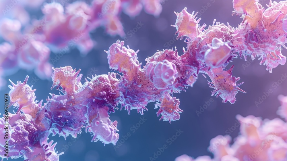 A side view of a dividing cell giving a unique perspective of the chromosomes lined up at the equator