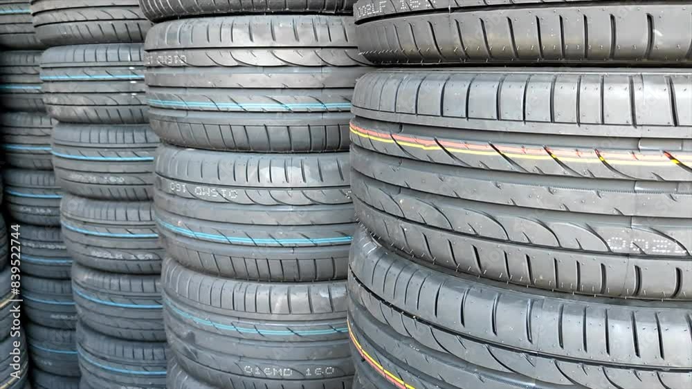 New tires in the tire shop New tires in the tire shop