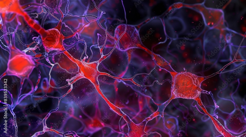 Closeup of endothelial cells lining the walls of vessels preventing harmful substances from entering the brain Closeup of endothelial cells lining the walls of vessels preventing harmful substances from entering the brain