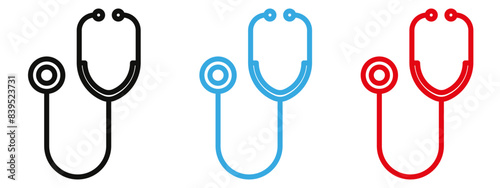 Stethoscope icon mark in filled style