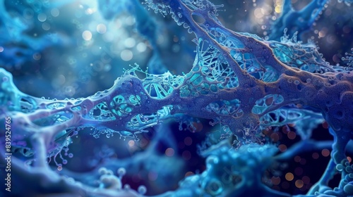 A detailed image of the transGolgi network where final modifications and packaging of proteins occur before they are sent to their final destination