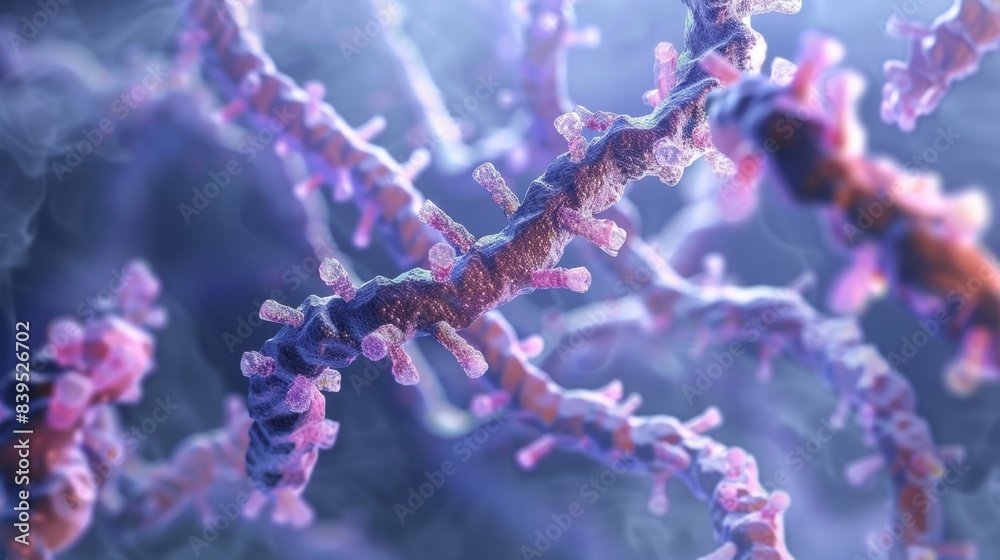 Highresolution image of a chromosome containing multiple genes highlighting the gene order and spacing Highresolution image of a chromosome containing multiple genes highlighting the gene order and spacing