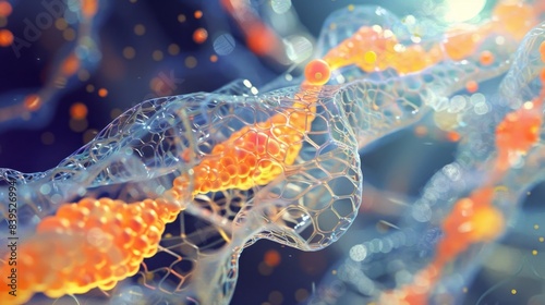 A of small protein transport vesicles moving along a microtubule highway photo