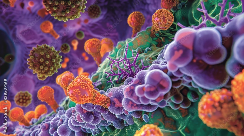 A microscopic view of the cytokine release process reveals the intricate mechanisms involved in coordinating the bodys response to an invading pathogen