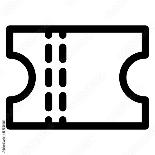 ticket line icon vector illustration isolated on white background