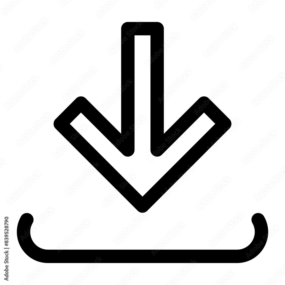 download line icon vector illustration isolated on white background download line icon vector illustration isolated on white background