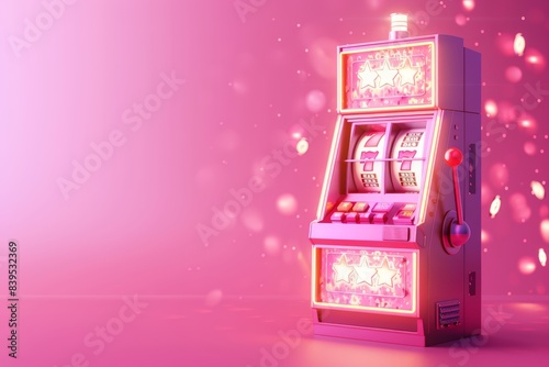 Pink casino slot machine, jackpot