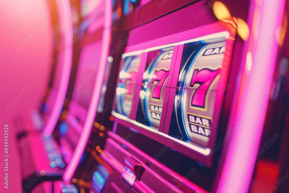 Pink casino slot machine, jackpot