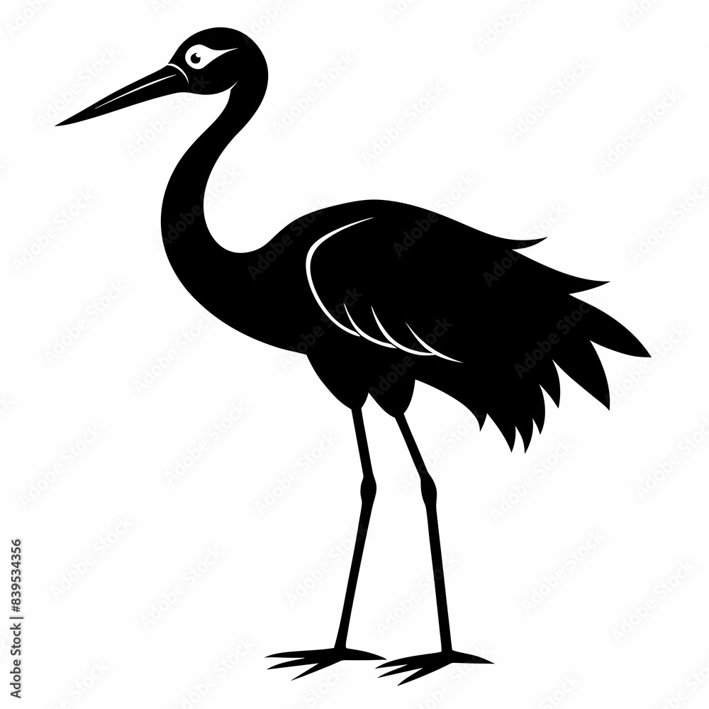 Fototapeta premium illustration of a stork