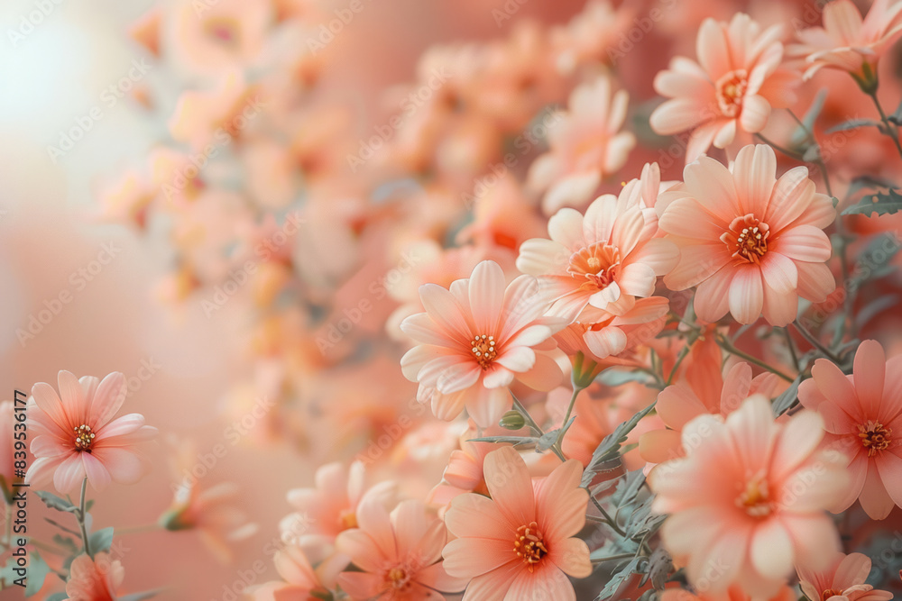 A soft apricot background with subtle marigold flowers framing the edges, enhancing the warm tones, A soft apricot background with subtle marigold flowers framing the edges, enhancing the warm tones,