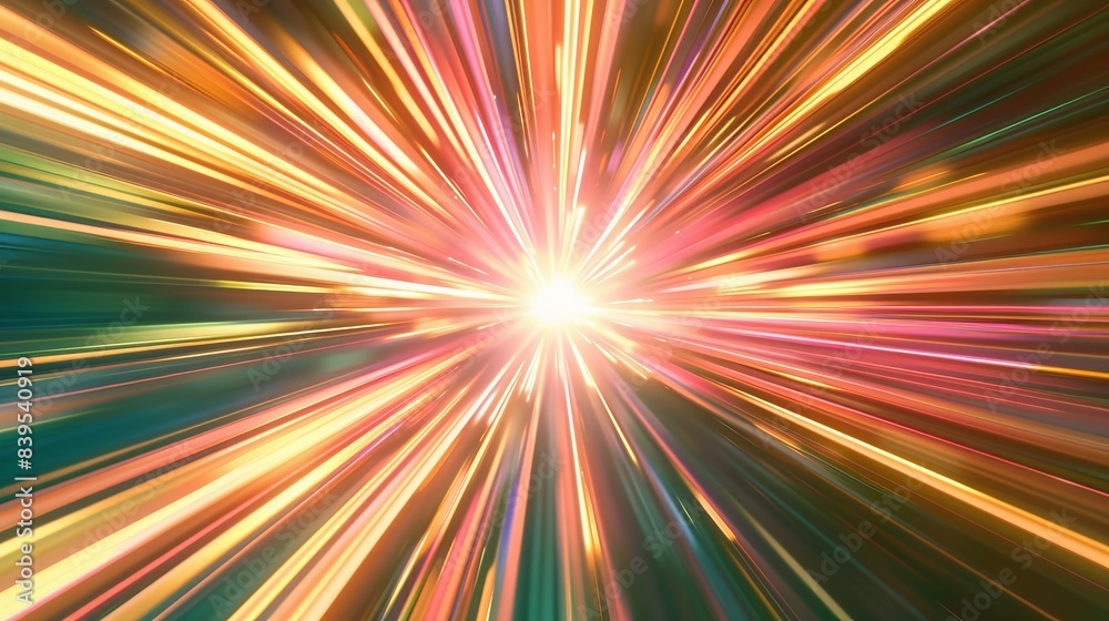 Vibrant light streaks in soft pink, peach, yucca, and green converge at a bright central point, creating a futuristic warp speed effect. Vibrant light streaks in soft pink, peach, yucca, and green converge at a bright central point, creating a futuristic warp speed effect.