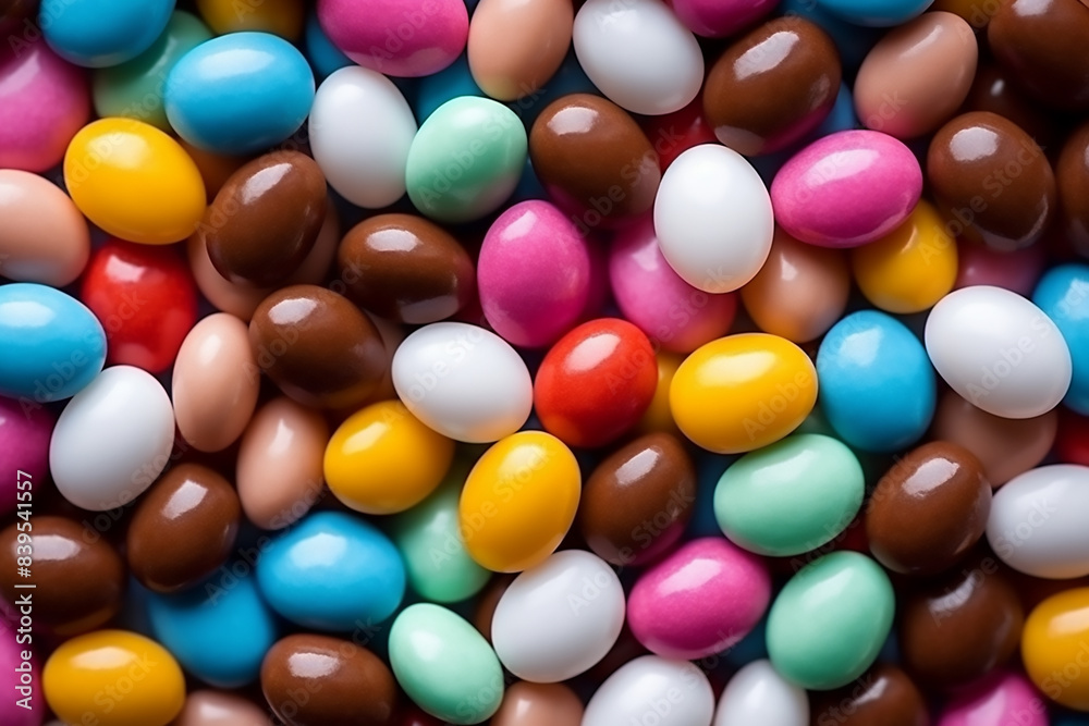 Background of chocolate candy with colored glaze Background of chocolate candy with colored glaze