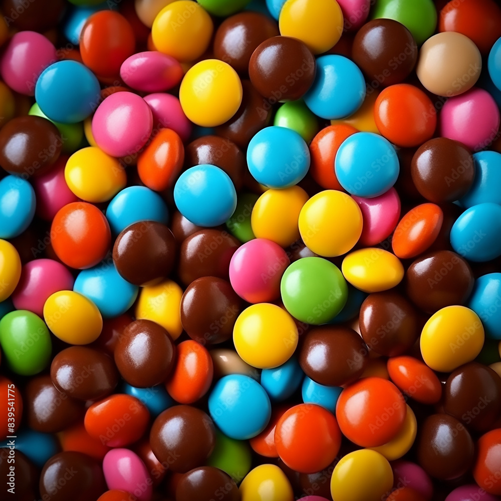 Background of chocolate candy with colored glaze Background of chocolate candy with colored glaze