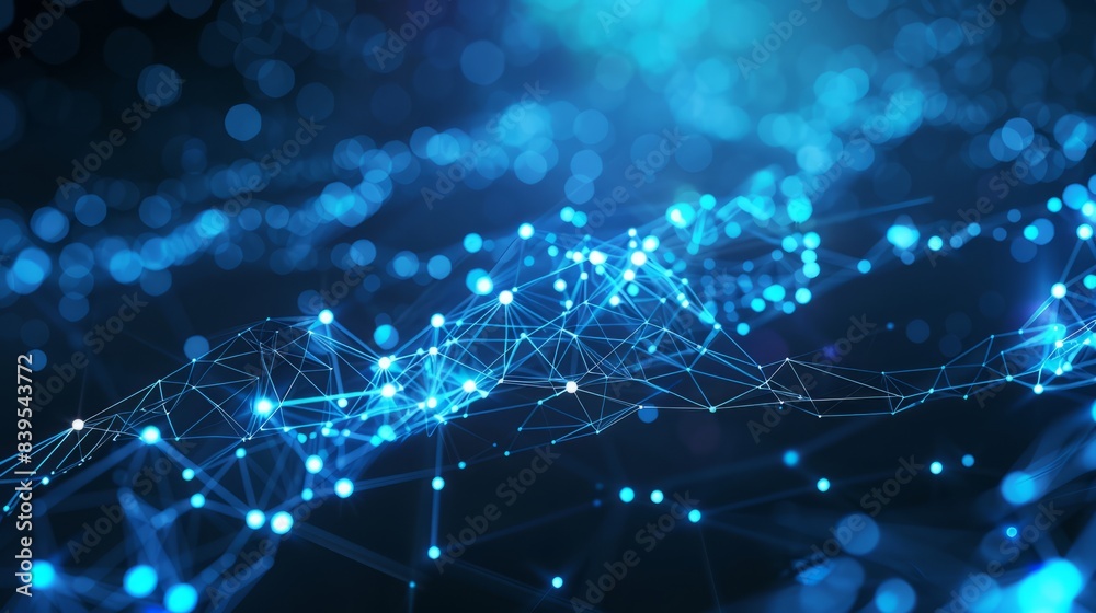 Blue futuristic networking technology vector - Blue futuristic networking technology vector -