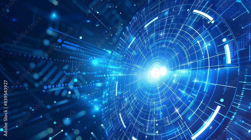 Blue futuristic networking technology vector - Blue futuristic networking technology vector -