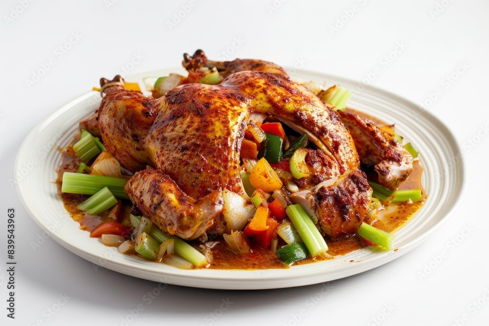 Succulent Cajun Butter Spatchcock Turkey with Vibrant Vegetables Succulent Cajun Butter Spatchcock Turkey with Vibrant Vegetables