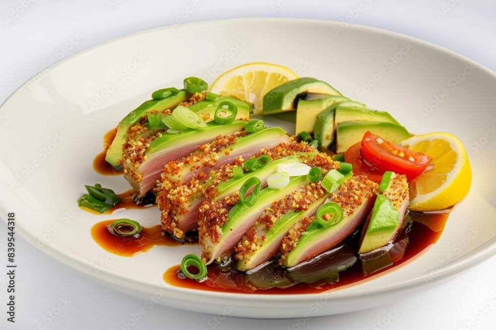 Sake-to-Me Shoyu Sauce Drizzled Ahi Steak Sake-to-Me Shoyu Sauce Drizzled Ahi Steak