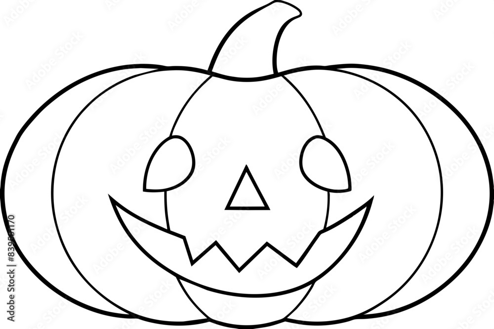 pumpkin line art cartoon silhouette vector illustration pumpkin line art cartoon silhouette vector illustration