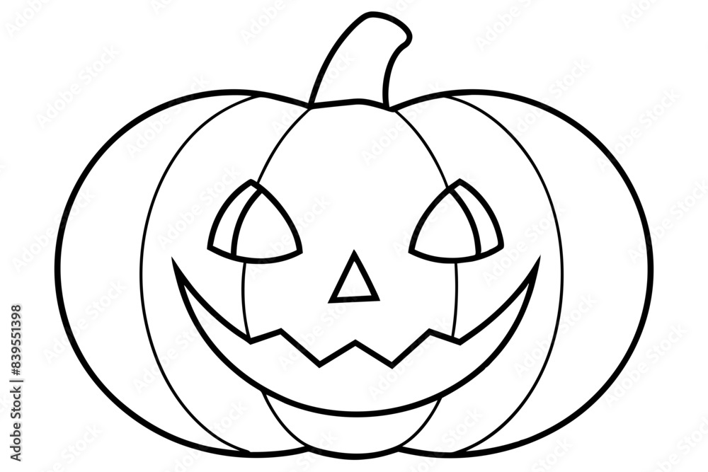 pumpkin line art cartoon silhouette vector illustration pumpkin line art cartoon silhouette vector illustration