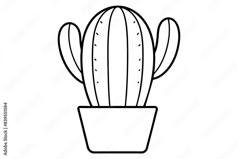cactus line art silhouette vector illustration cactus line art silhouette vector illustration