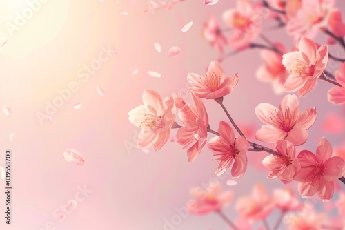 Cherry blossom tree   Sakura tree for banner   desktop wallpaper