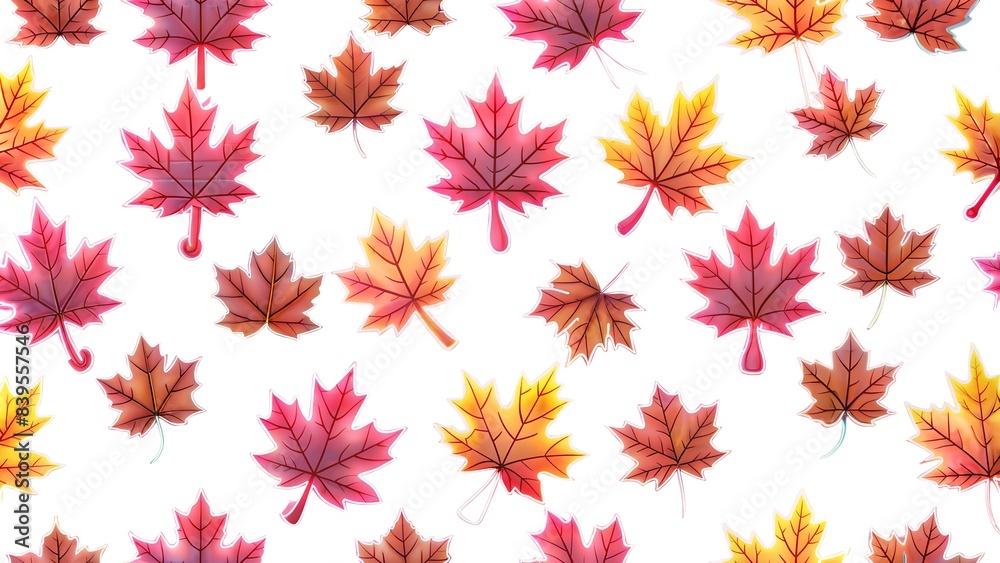 neon leaves maple autumn background neon leaves maple autumn background