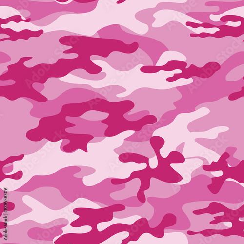 camouflage pink background, modern print for girls, vector illustration, stylish design