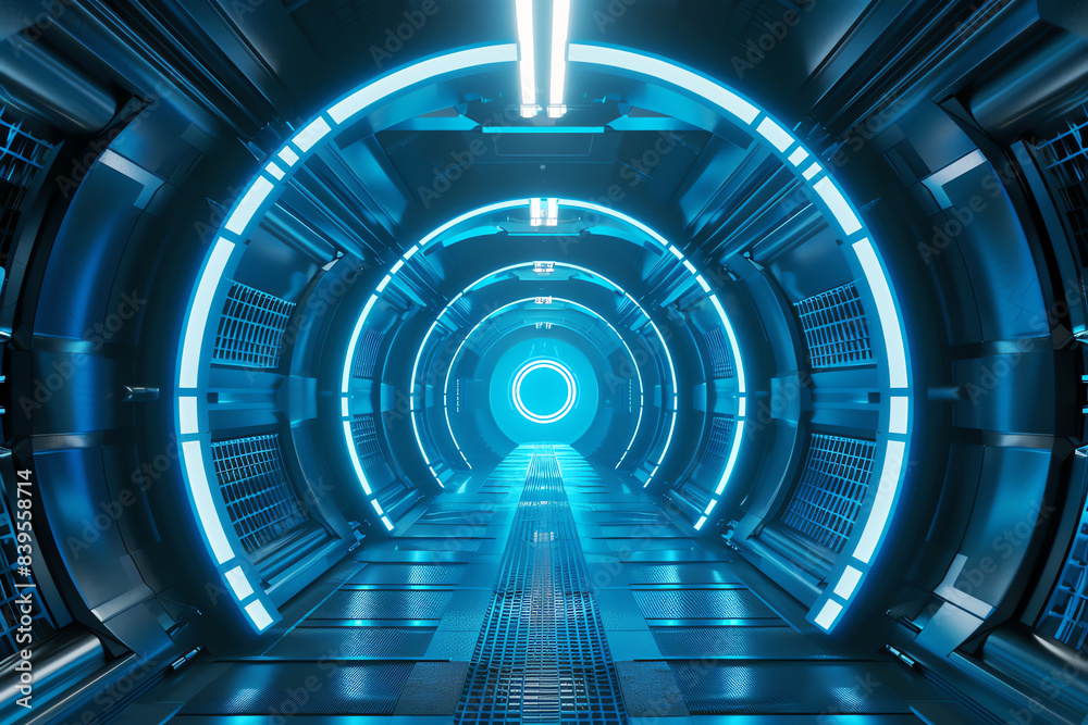 futuristic tunnel, AI generated