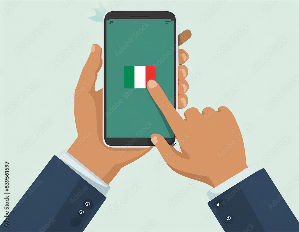An illustration of a hand holding a smartphone white screen, scrolling with the thumb, isolated on a white background. An illustration of a hand holding a smartphone white screen, scrolling with the thumb, isolated on a white background.