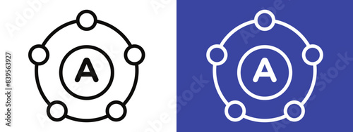 Antioxidant icon logo set vector
