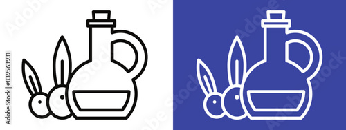 Olive oil icon logo set vector