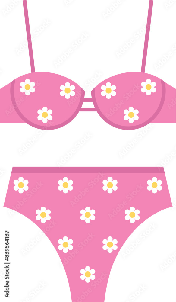 Swimsuit rose retro vector image Swimsuit rose retro vector image