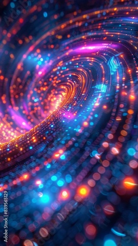 Colorful Light Swirls in Abstract Motion