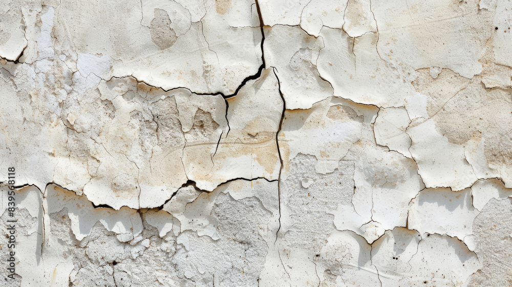 Fototapeta premium Texture, brick, wall. Cracks on shabby walls