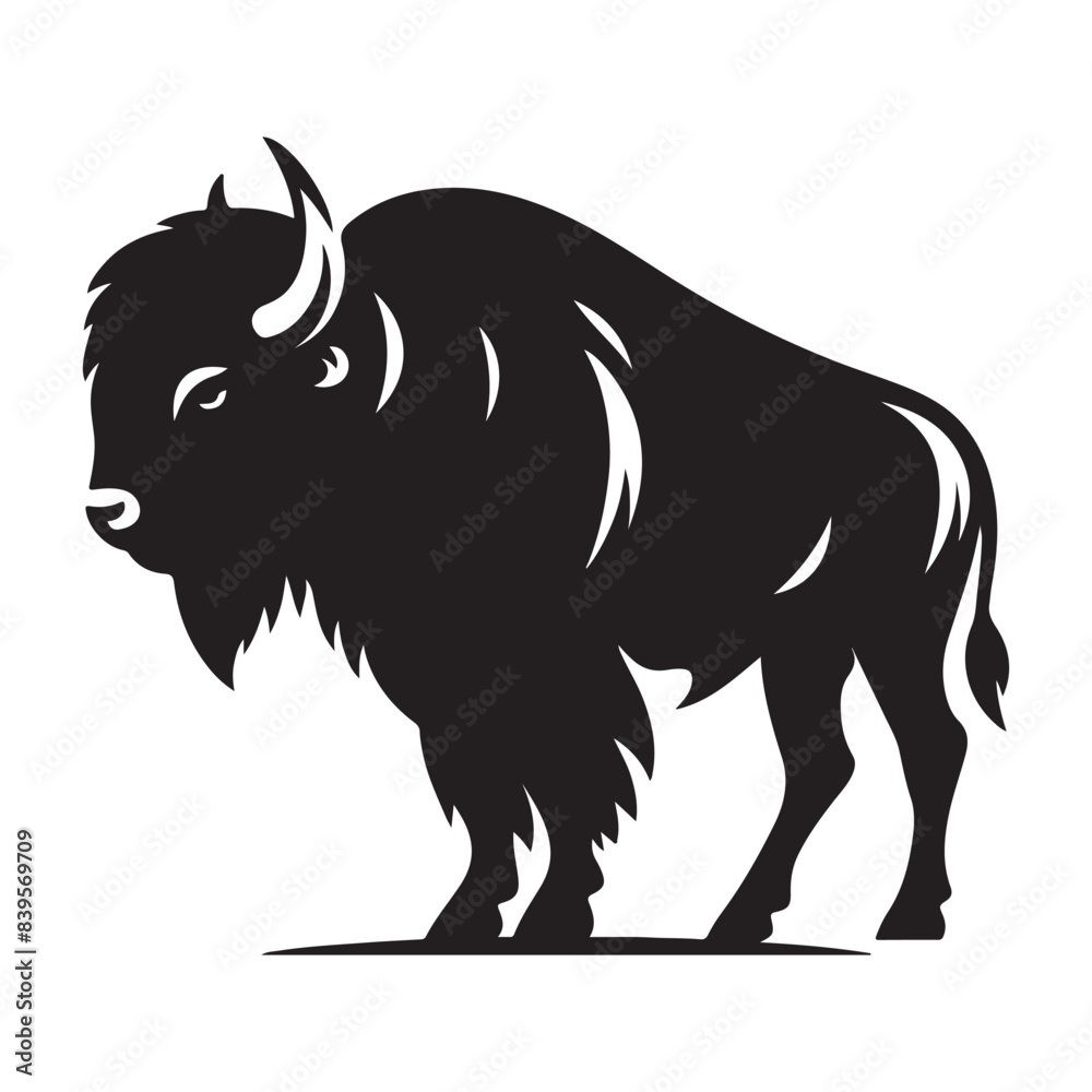 Obraz premium Bison vector art illustration