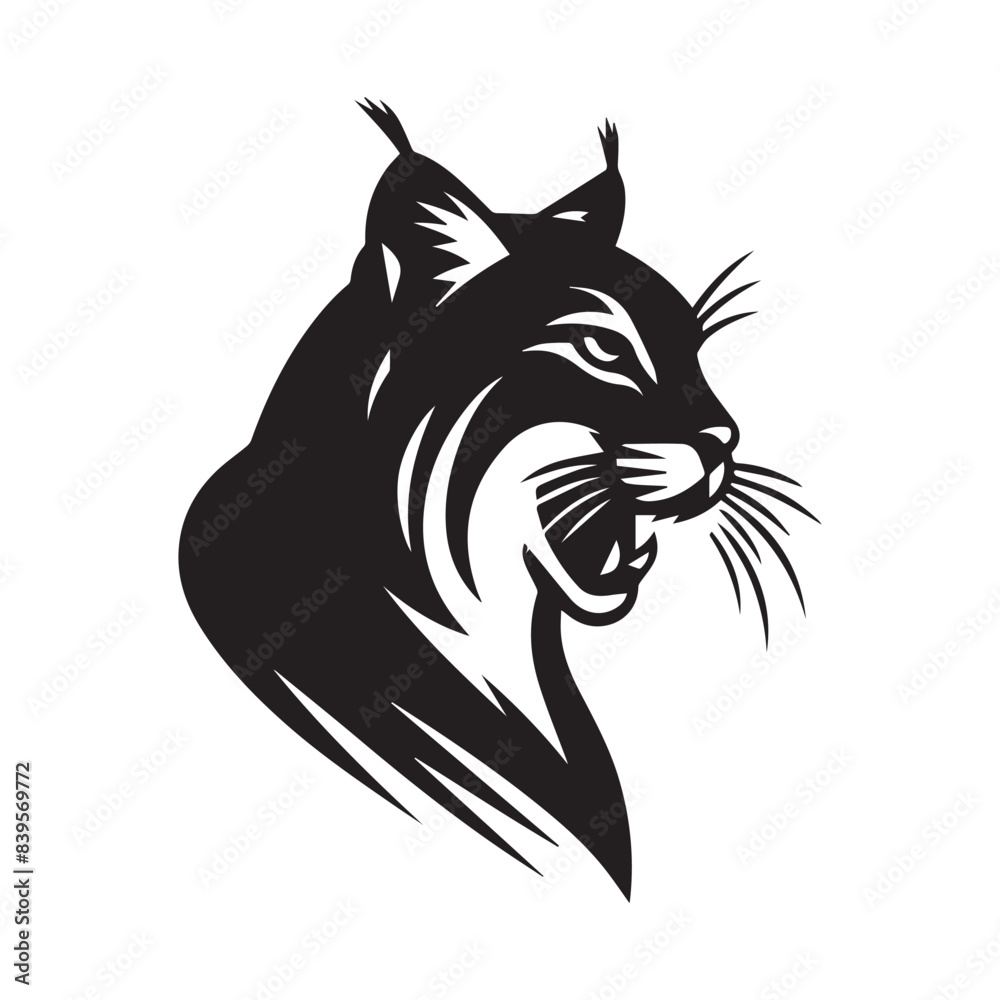 Bobcat vector art illustration