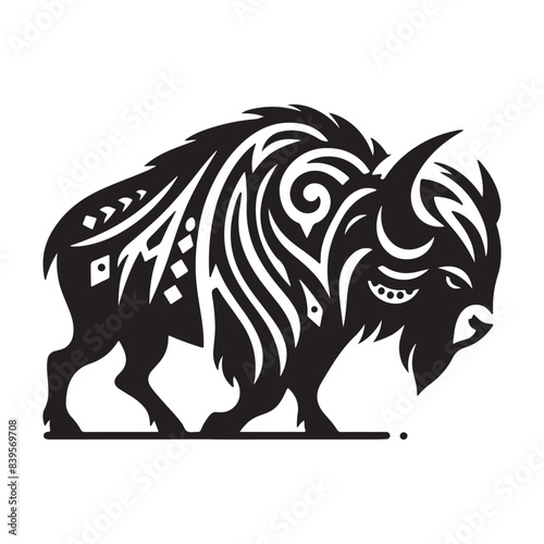 Bison vector art illustration