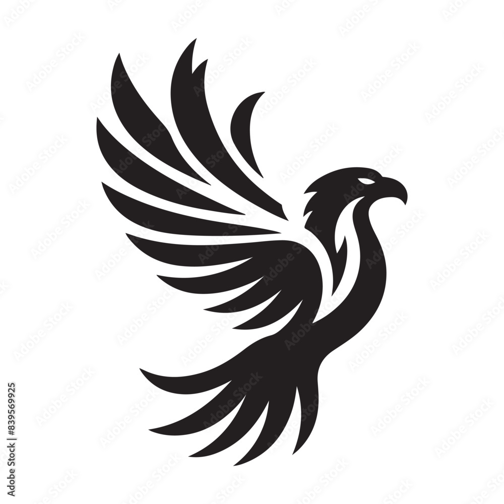 Flying eagle logo vector art illustration Flying eagle logo vector art illustration