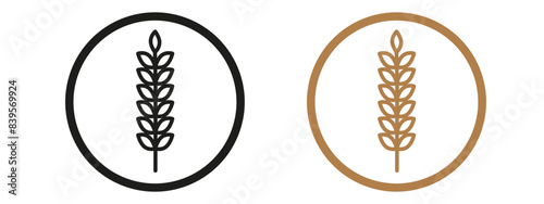 Wheat icon mark in filled style