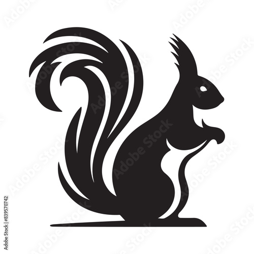 Squirrel vector art illustration