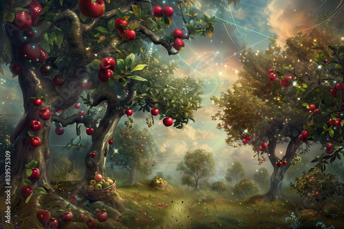 Fantasy apple orchard