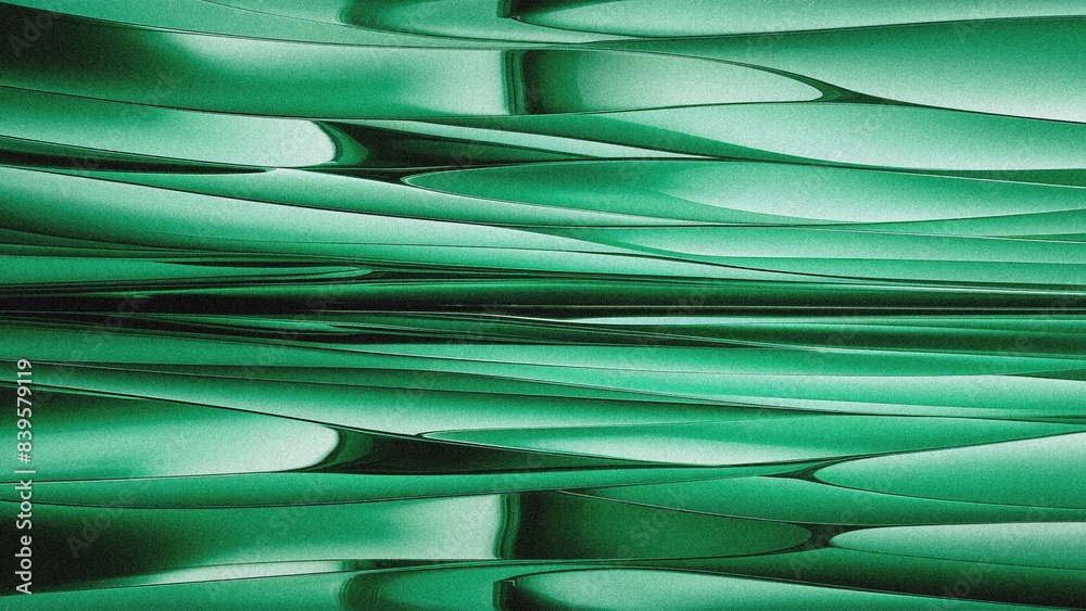 Abstract green glass background, fluid dynamics and smooth gradient ...