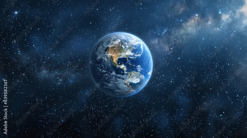Naklejka premium High-resolution view of Earth with glowing red network connections in outer space. Concept of global digital infrastructure and technological connectivity. Perfect for technology-related themes