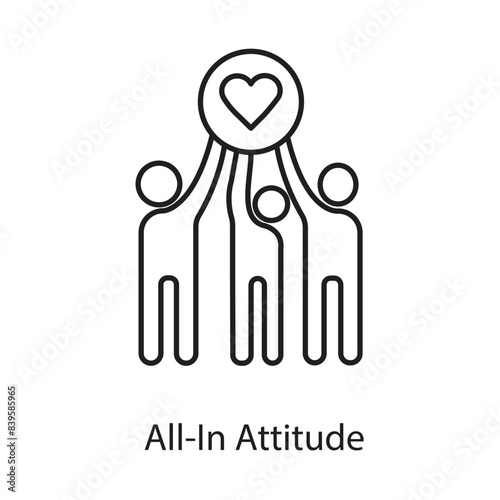 All-In Attitude Icon. Vector Icon Design