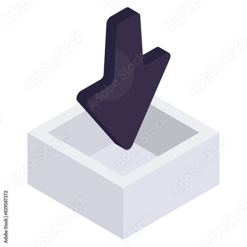 Trendy design icon of download 